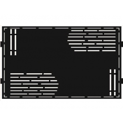 Panou de gard Din Tabla Decupata (Traforata CNC) Cu Laser, PG015 , 1640 X 840 Mm, Negru